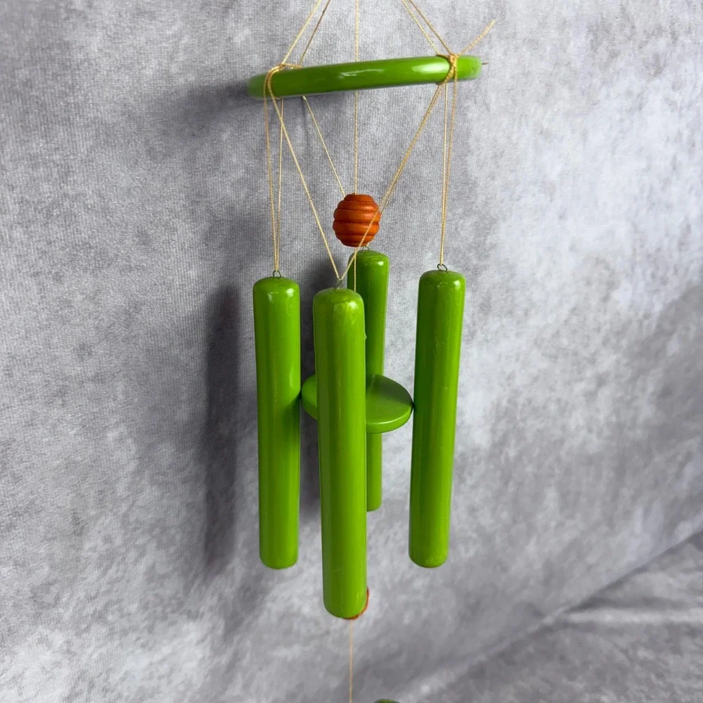 Vtg Ceramic Turtle Wind Chime Hanging Flower Garden Decor Chimes Whimsy Bohemian